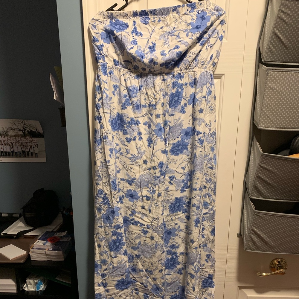 Strapless maxi dress